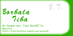 borbala tiba business card